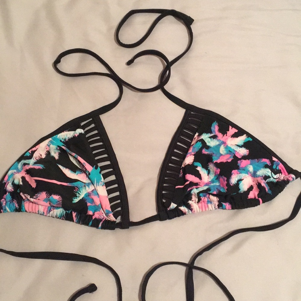 Tropical bikini swimsuit top